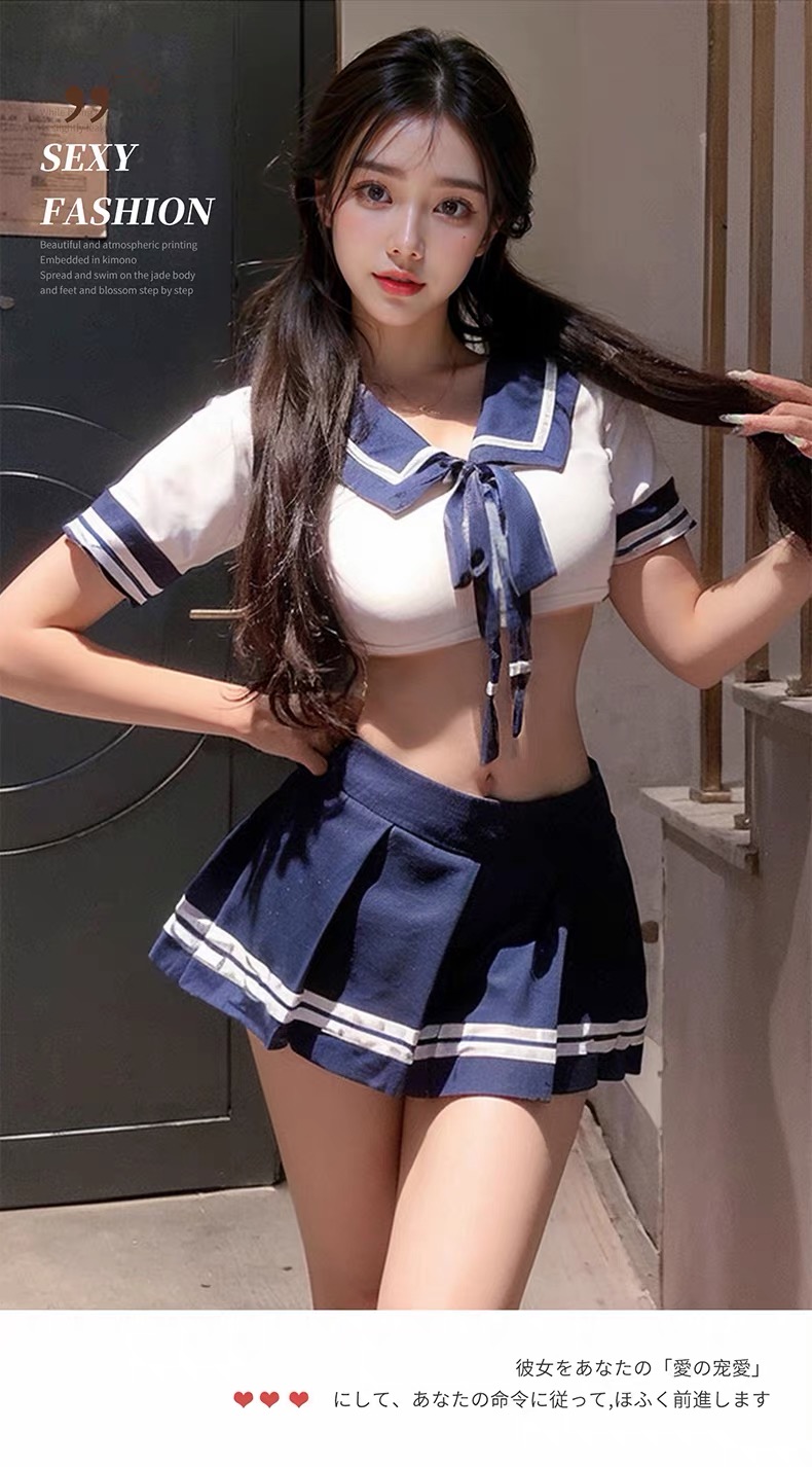 Navy Sailor Costume Set in Navy / White