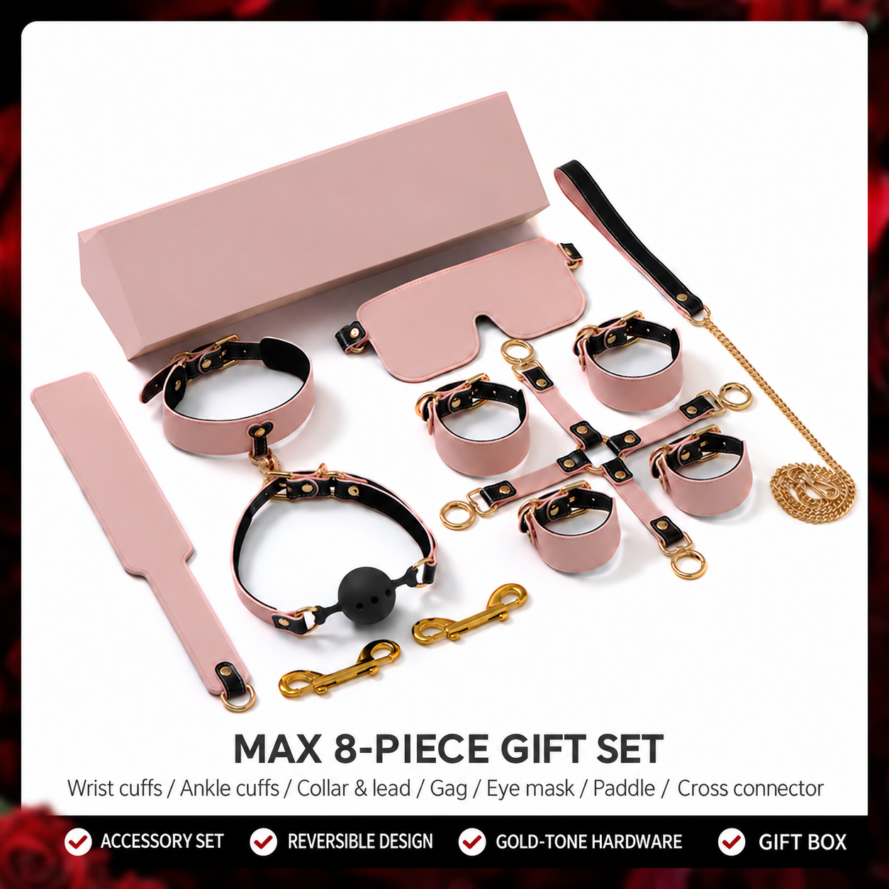 Reversible MAX 8-Piece Gift Set in Pink / Black